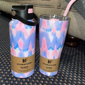 triple wall vacuum insulated drinking cups/thermoses copper lined matching set